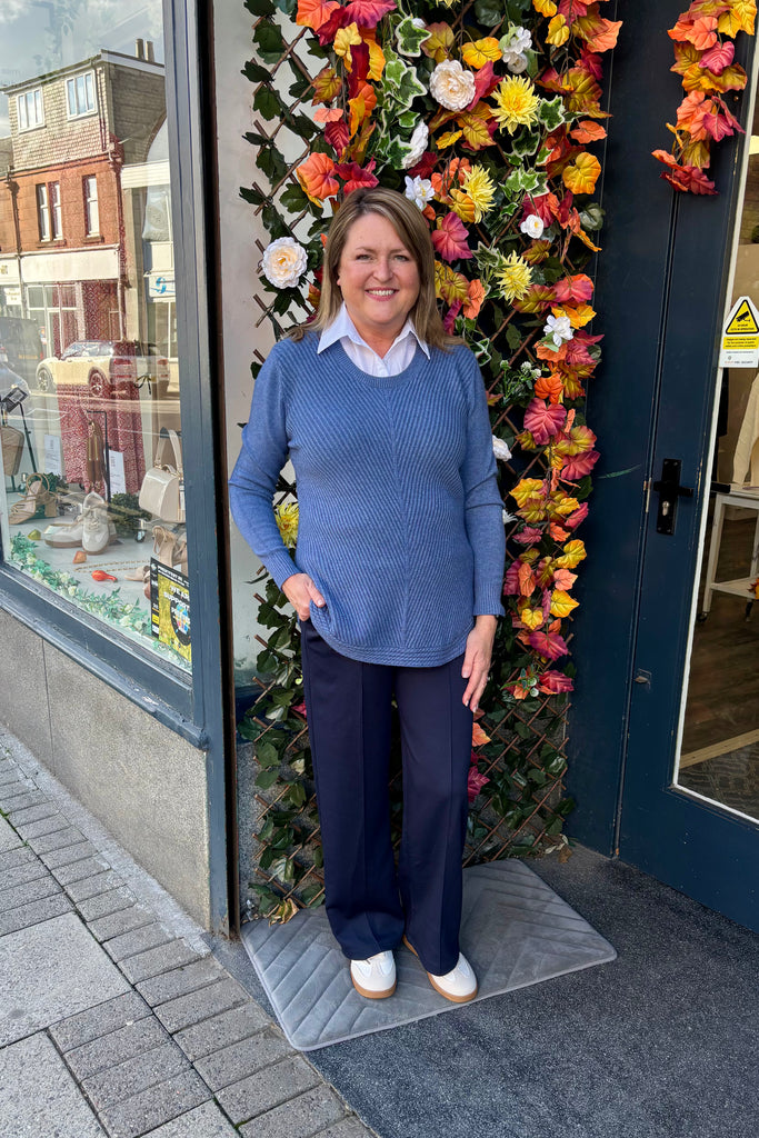 Bethany Faux Shirt Collar Knit