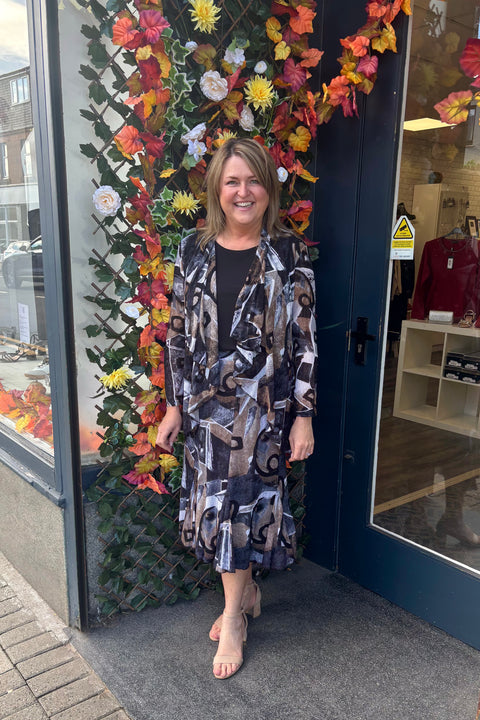 Faith Abstract Print Skirt