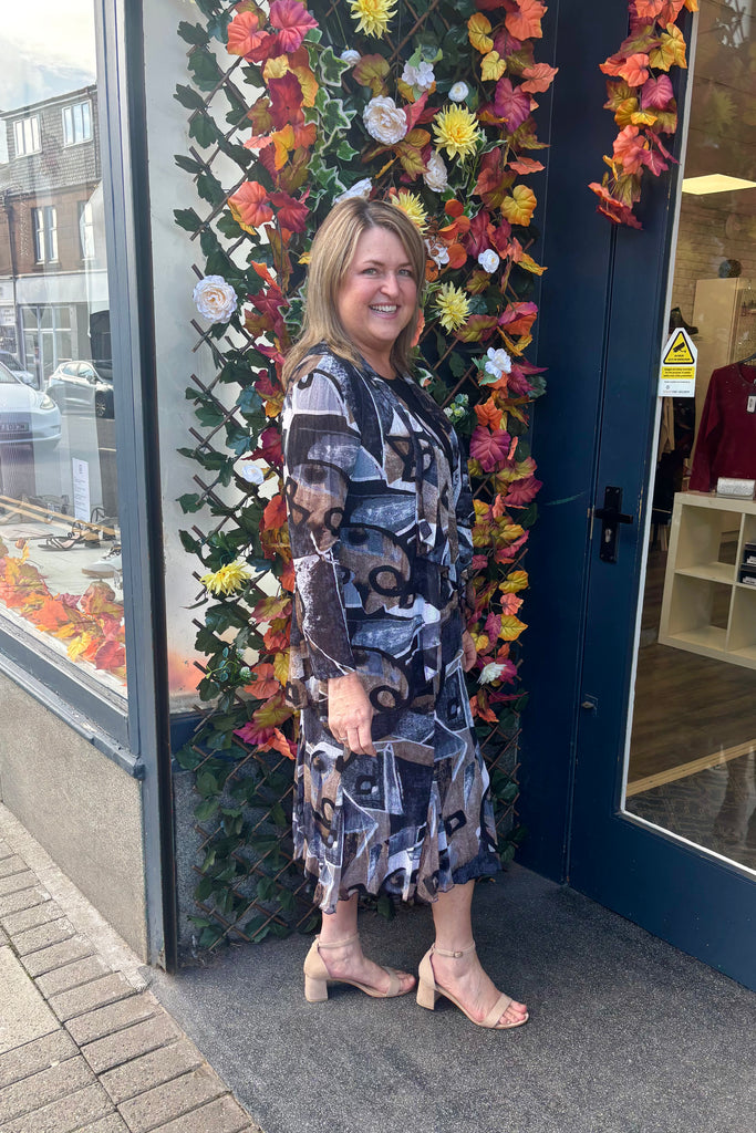 Faith Abstract Print Skirt