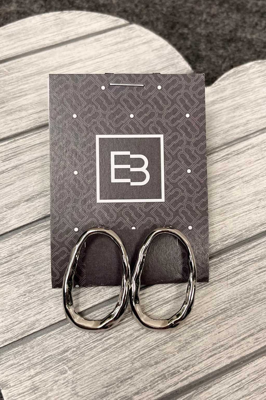 Tamra Ripple Oval Hoop Earrings