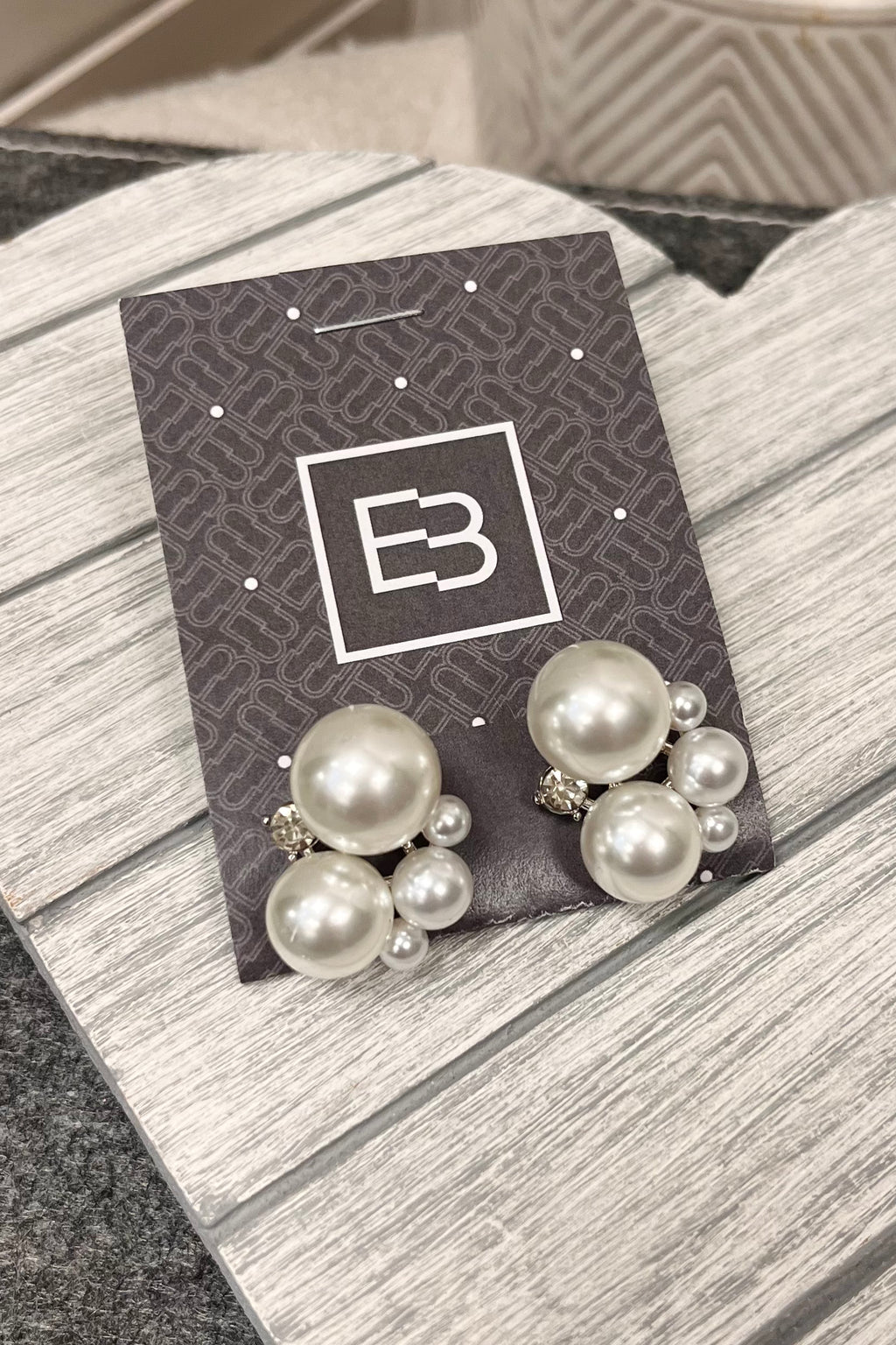Leona Cluster Pearl Earrings