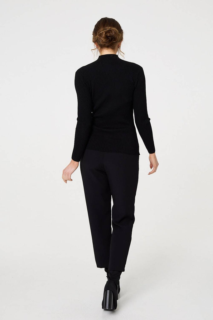 Carlie High Neck Diamanté Knit