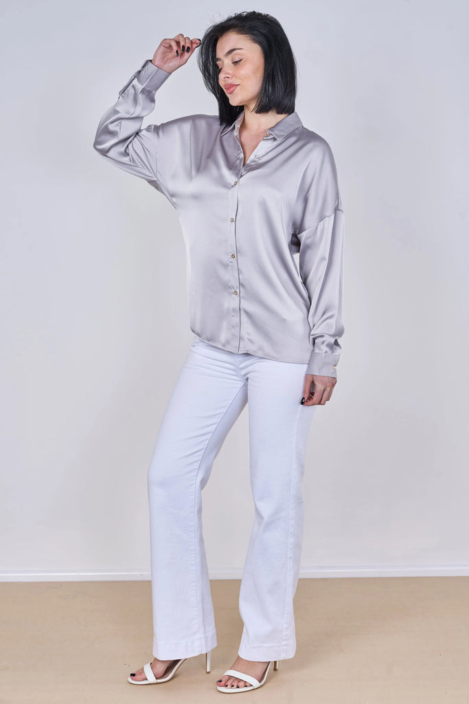 Sally Brushed Satin Shirt