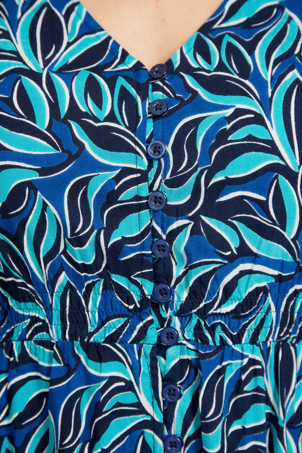 Amara Leaf Print Dress