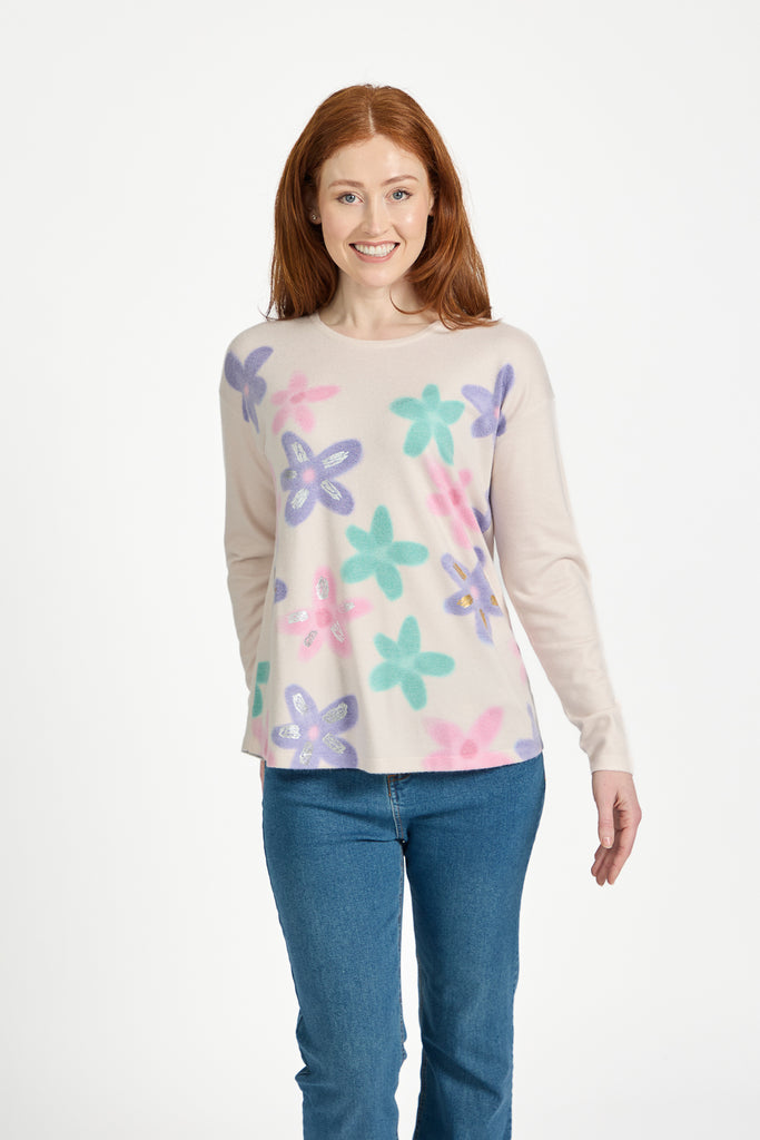 Adele Flower Print Knit