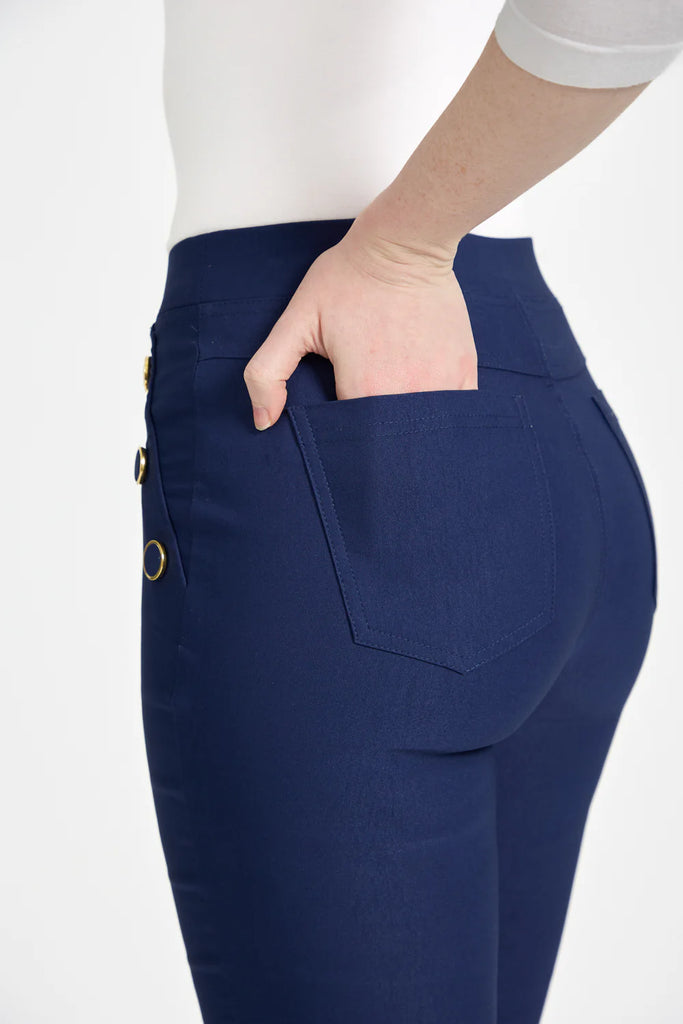 Remy Button Detail Ankle Grazers