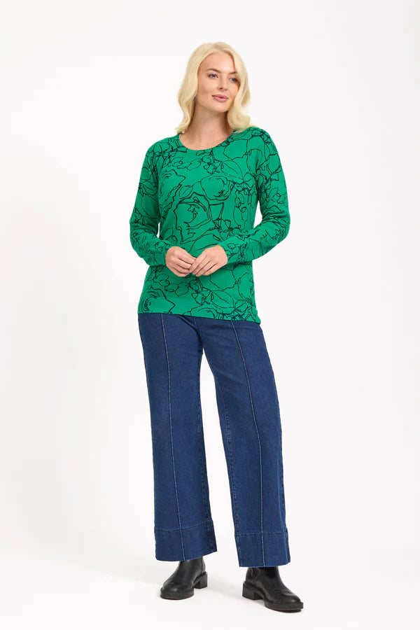 Bella Abstract Floral Knit