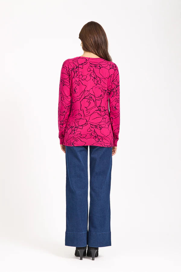 Bella Abstract Floral Knit