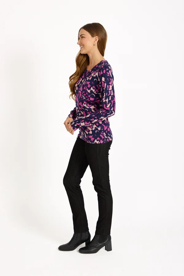 Cassy Abstract Print Knit