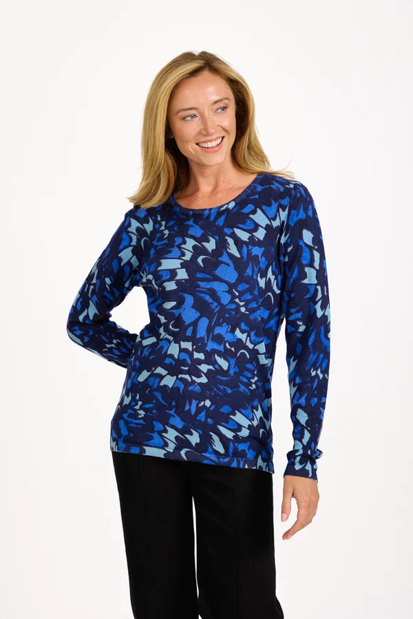 Cassy Abstract Print Knit