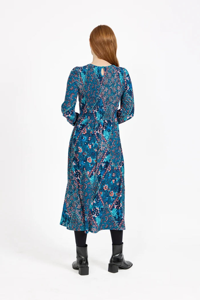 Melody Floral Print Shirred Dress