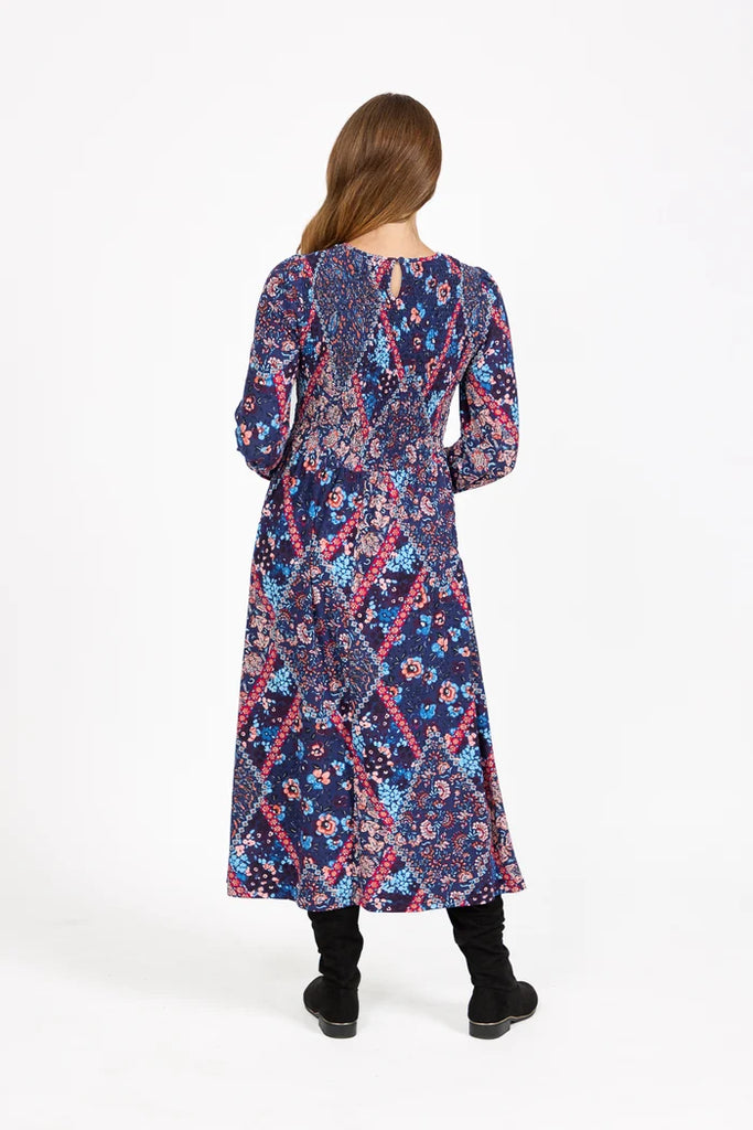 Melody Floral Print Shirred Dress