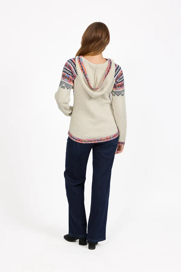 Ada Fairisle Style Knitted Hoodie