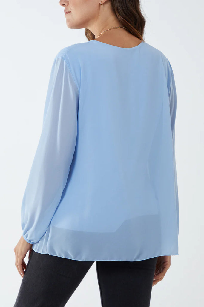Lana Pleat Detail Dressy Top