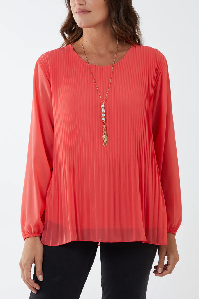 Lana Pleat Detail Dressy Top