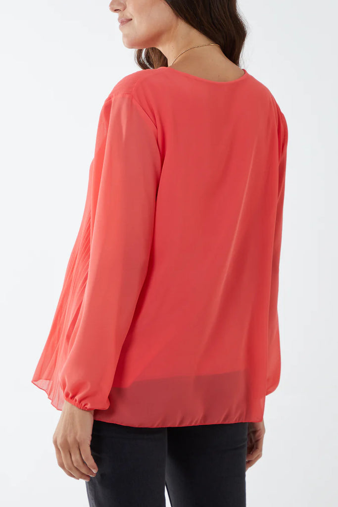 Lana Pleat Detail Dressy Top