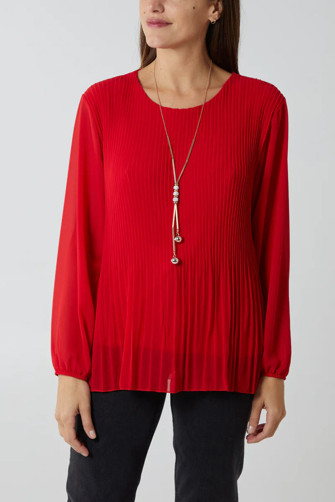 Lana Pleat Detail Dressy Top