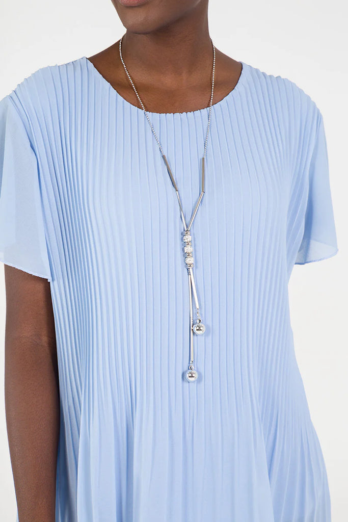 Lana Pleat Detail Short Sleeve Top