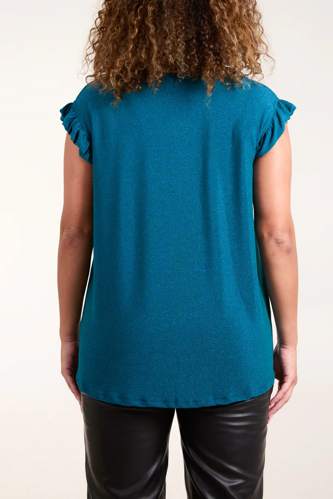 Liberty Frill Sleeve Lurex Top