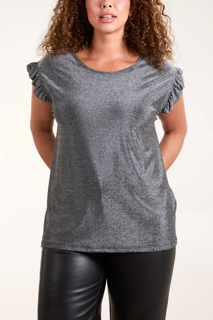 Liberty Frill Sleeve Lurex Top