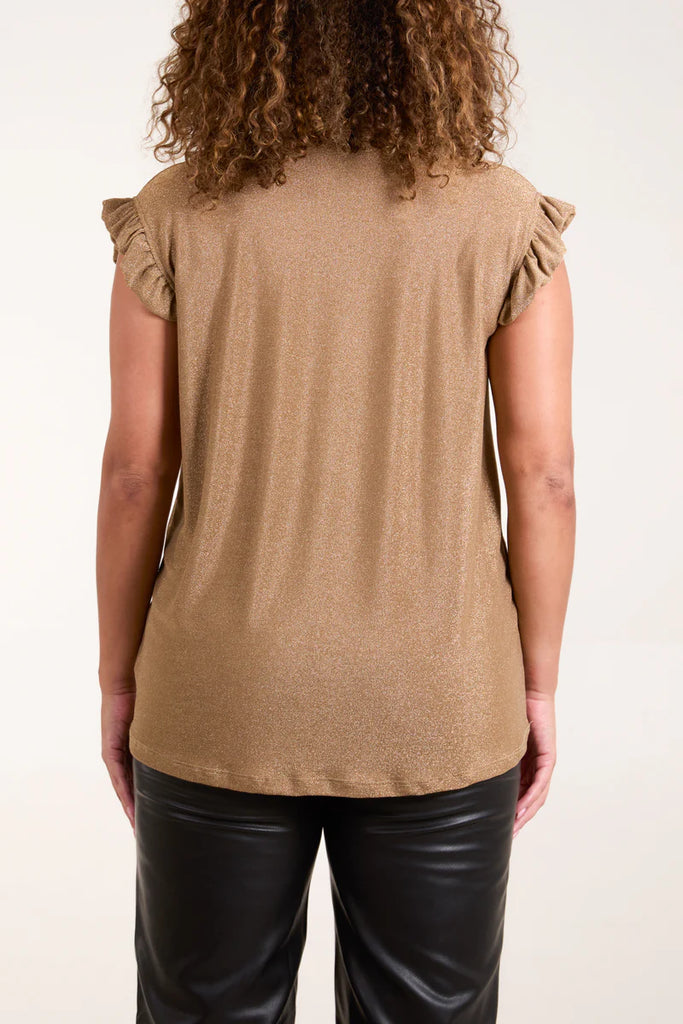 Liberty Frill Sleeve Lurex Top