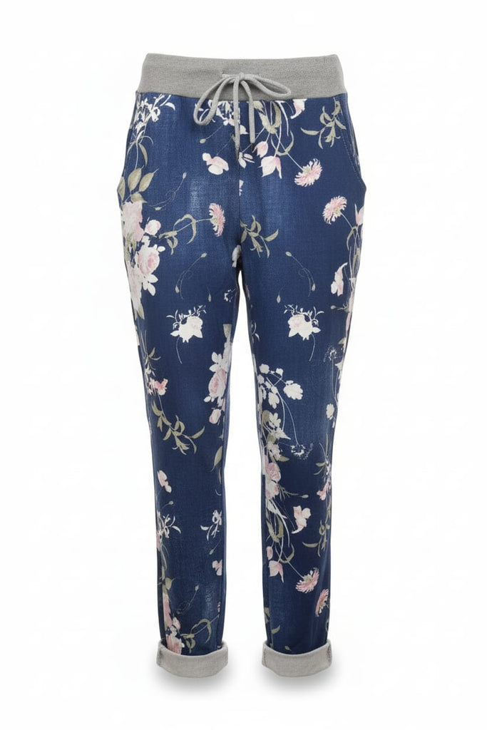 Harriet Trailing Floral Print Jean Joggers