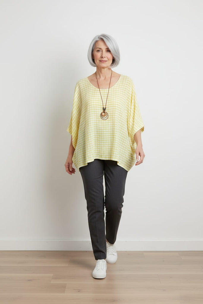 Georgia Gingham Textured Top