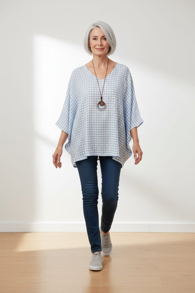 Georgia Gingham Textured Top