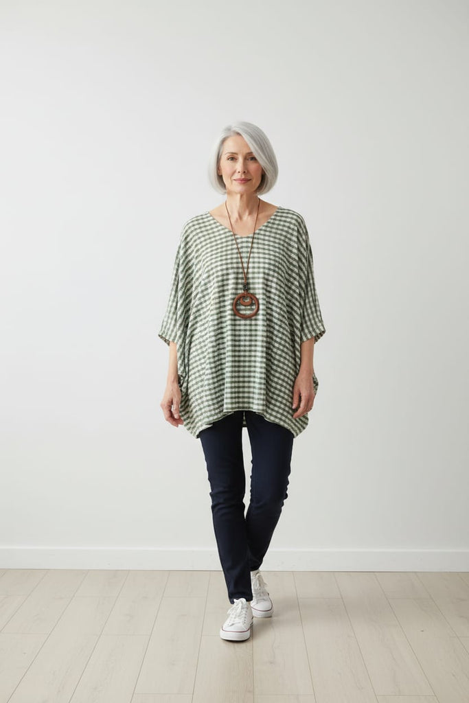 Georgia Gingham Textured Top
