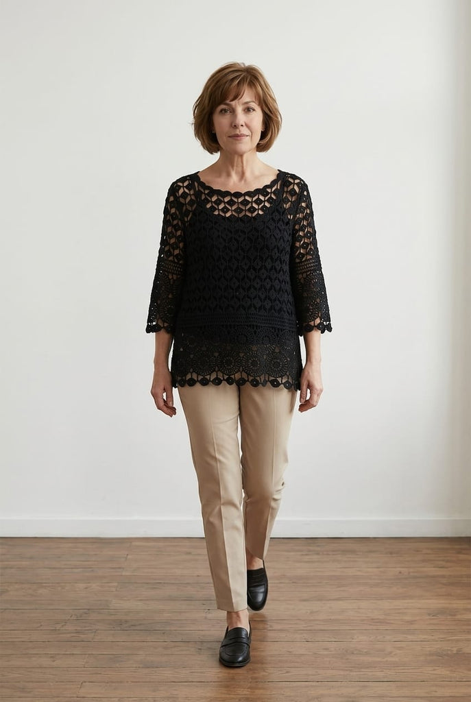 Kendra Double Layer Crochet Top