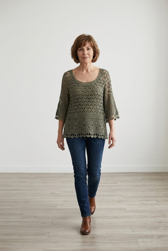 Kendra Double Layer Crochet Top