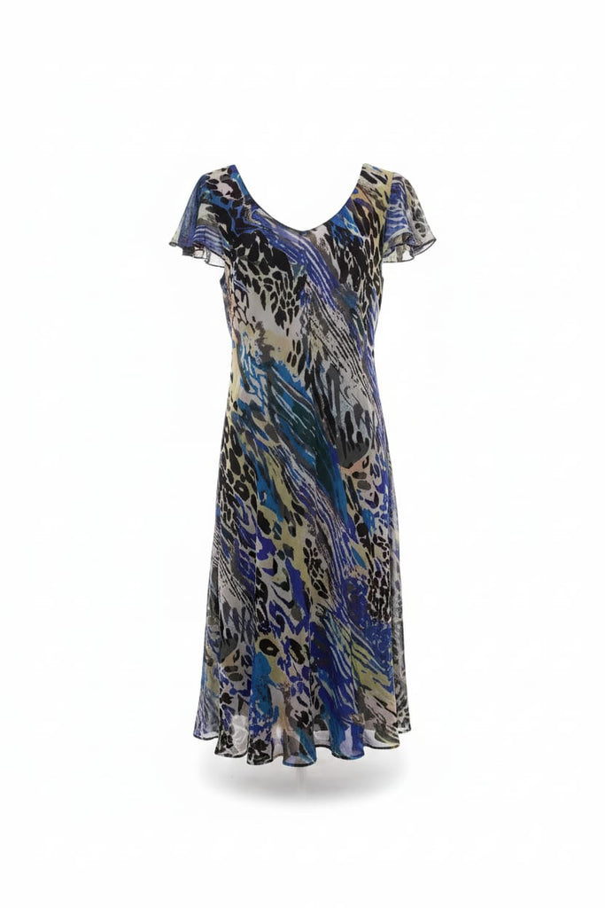 Valeria Abstract Print Reversible Midi Dress