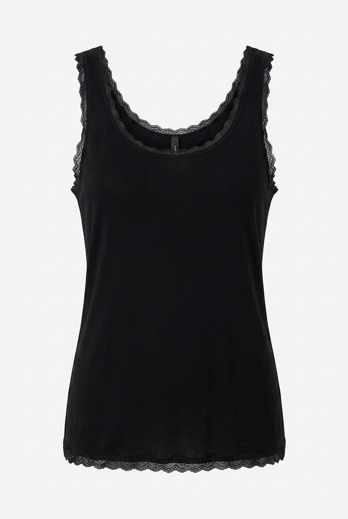 Chloe Basic Lace Detail Vest