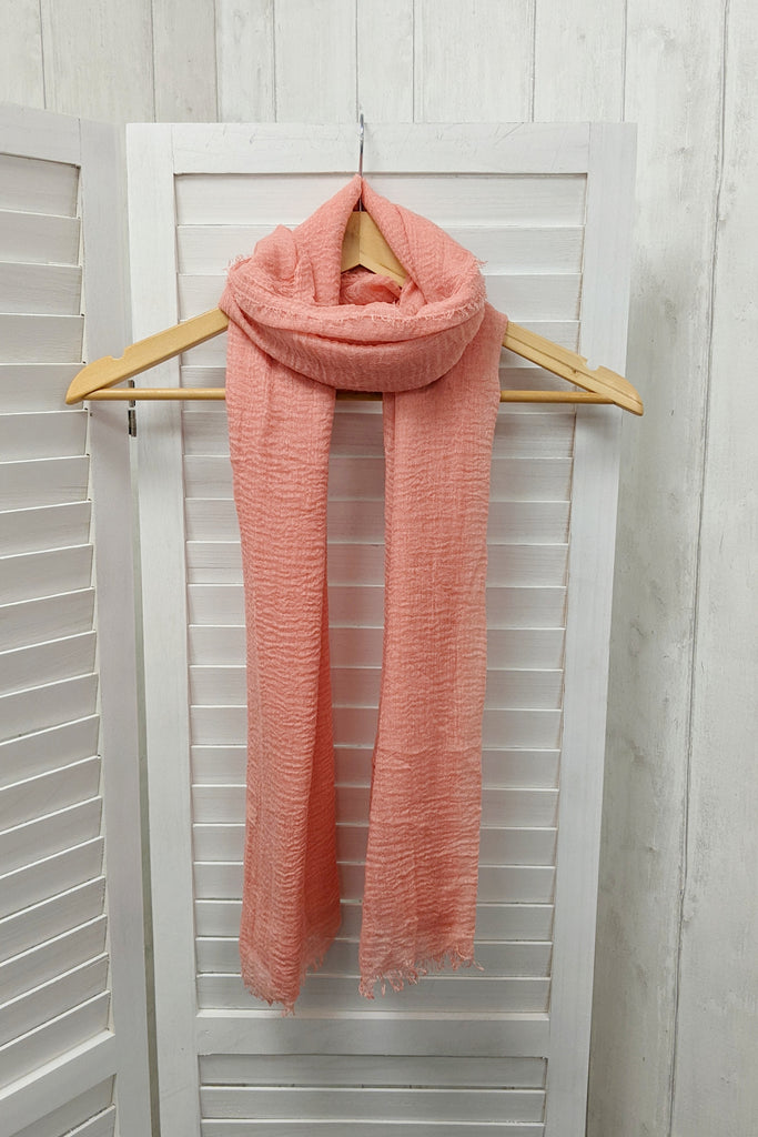Sarina Frayed Hem Crinkle Scarf