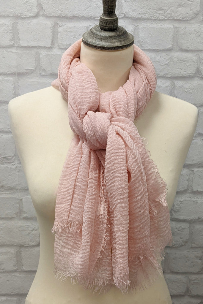 Sarina Frayed Hem Crinkle Scarf