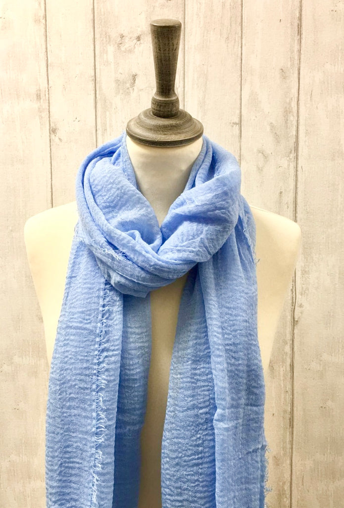 Sarina Frayed Hem Crinkle Scarf