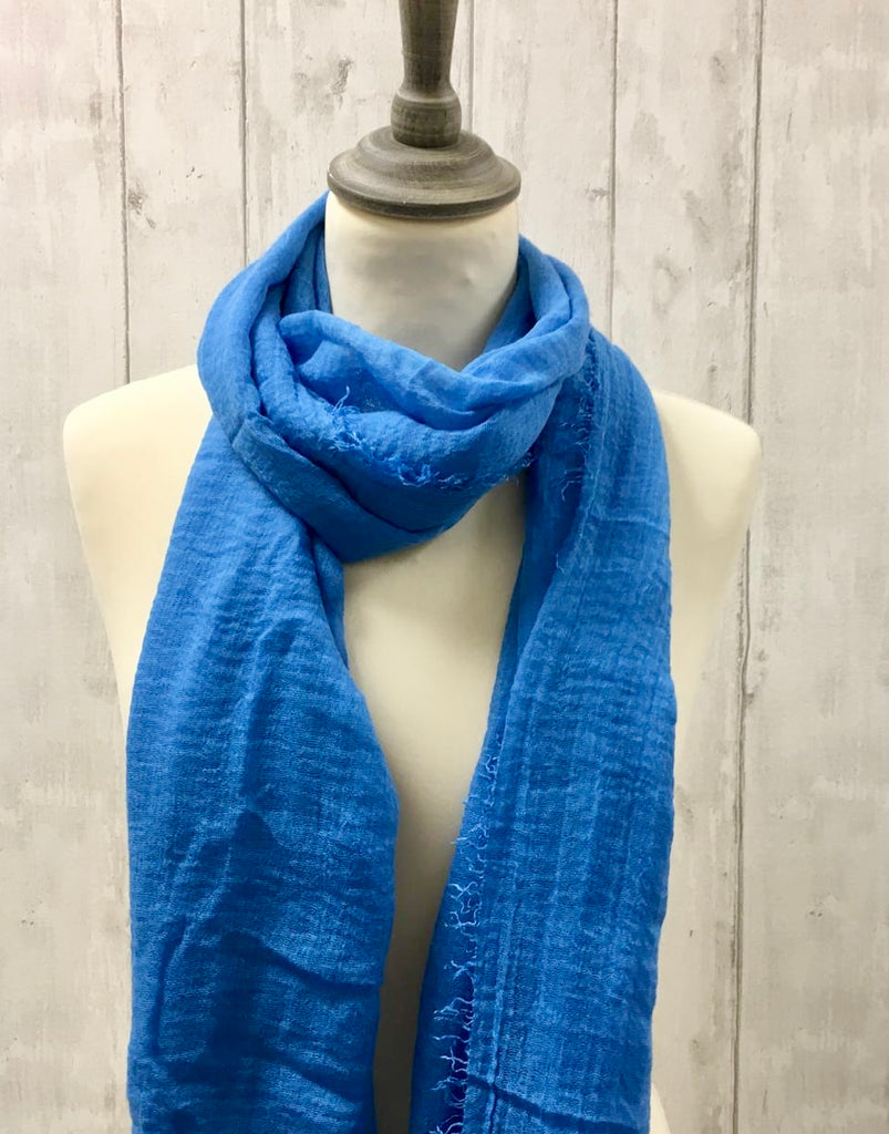 Sarina Frayed Hem Crinkle Scarf