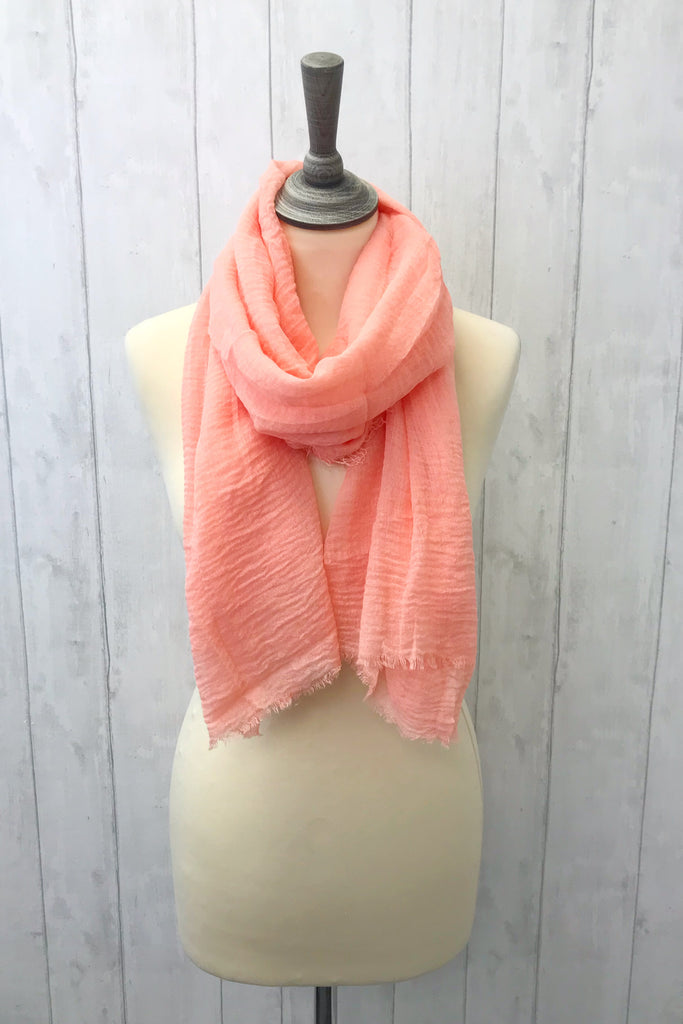 Sarina Frayed Hem Crinkle Scarf