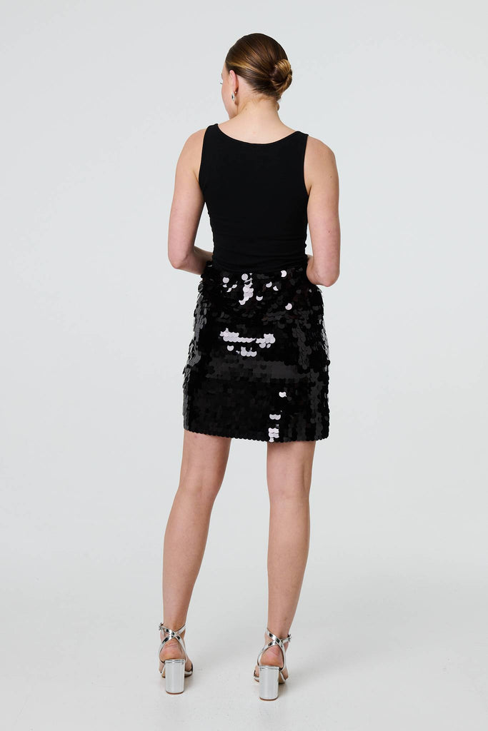 Holly Sequin Detail Mini Skirt