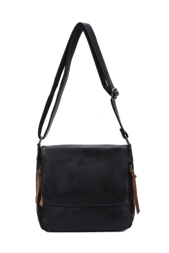 Mia Leather Look Crossbody Bag
