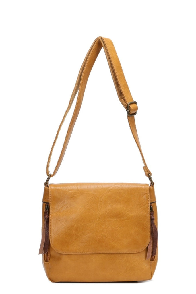 Mia Leather Look Crossbody Bag