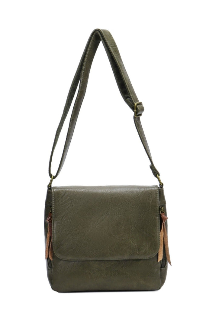 Mia Leather Look Crossbody Bag