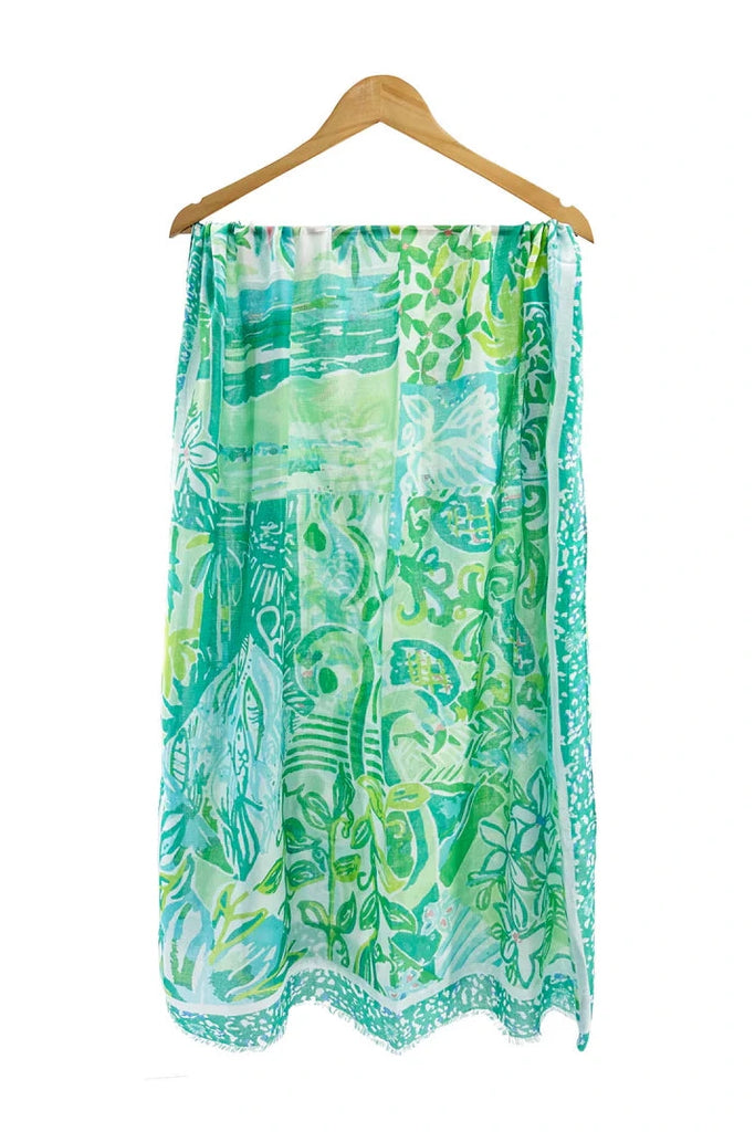 Katie Botanical Print Scarf