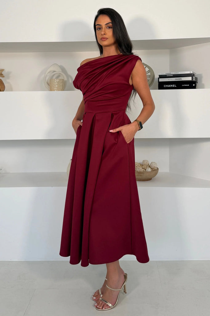 Betty Asymmetric Midi Dress