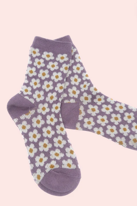 Nettie Daisy Print Socks