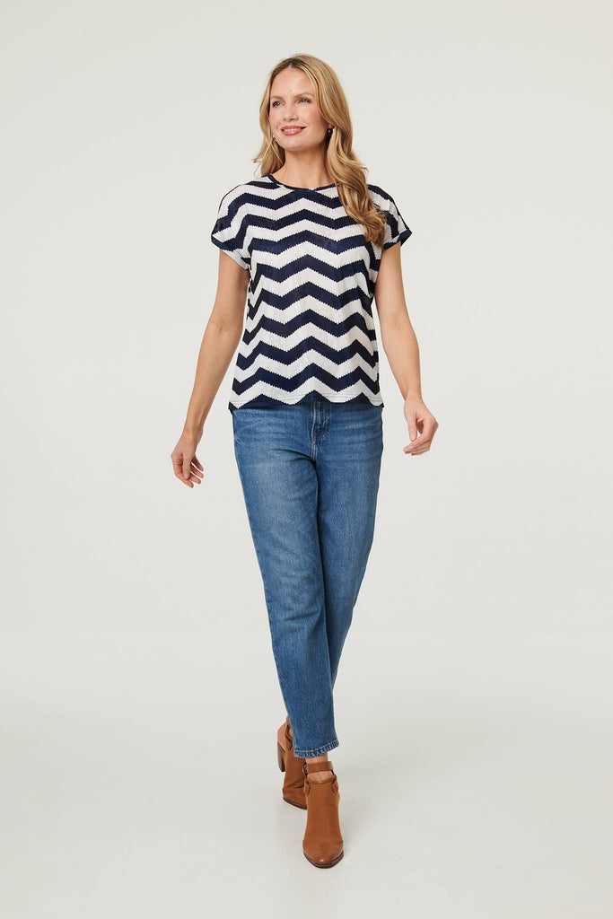 Ellie Chevron Print Top