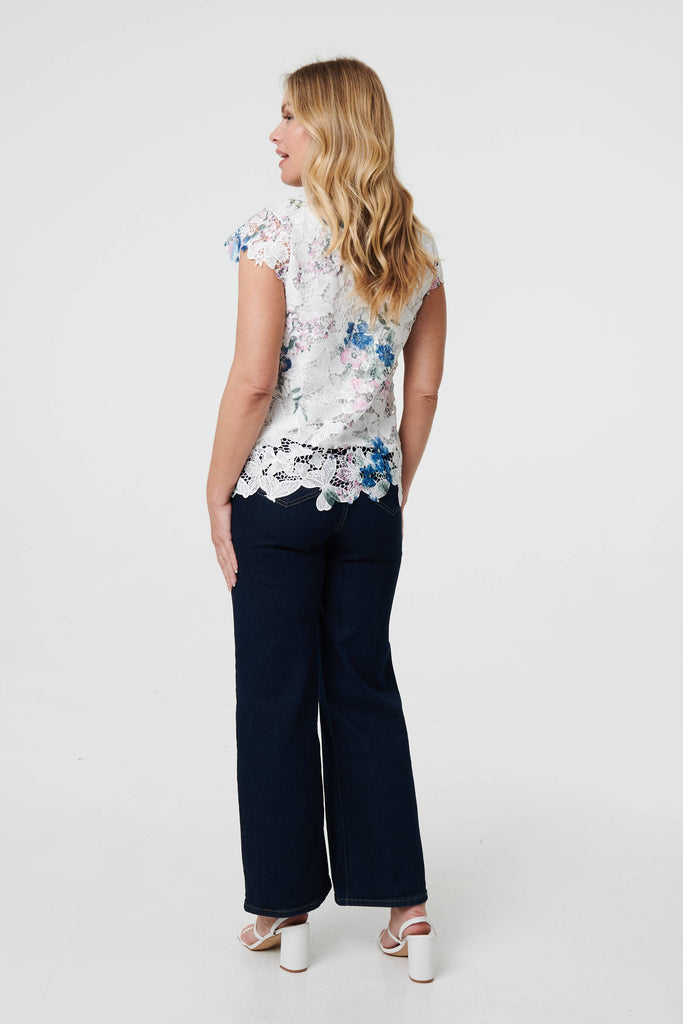 Selena Crochet Floral Top