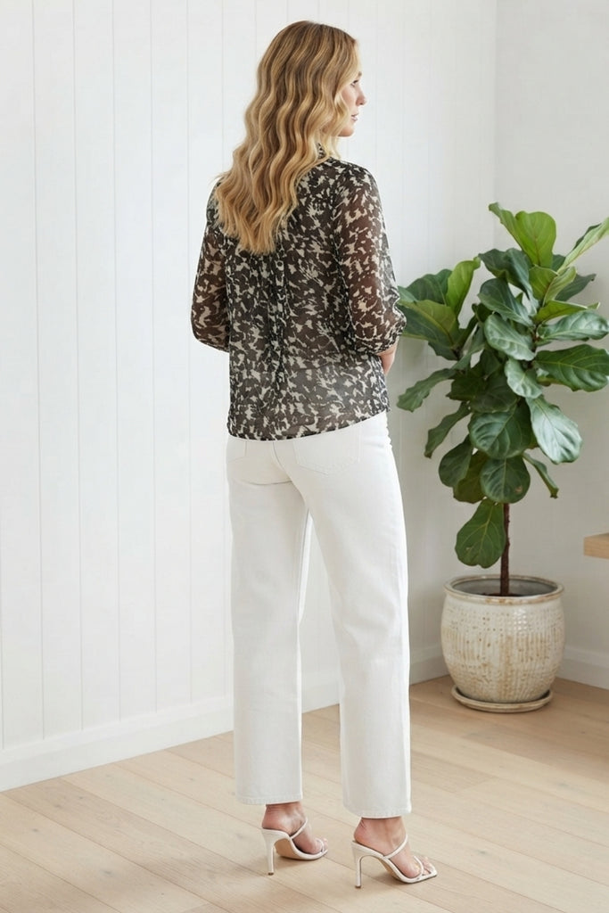 Lexi Abstract Print Top