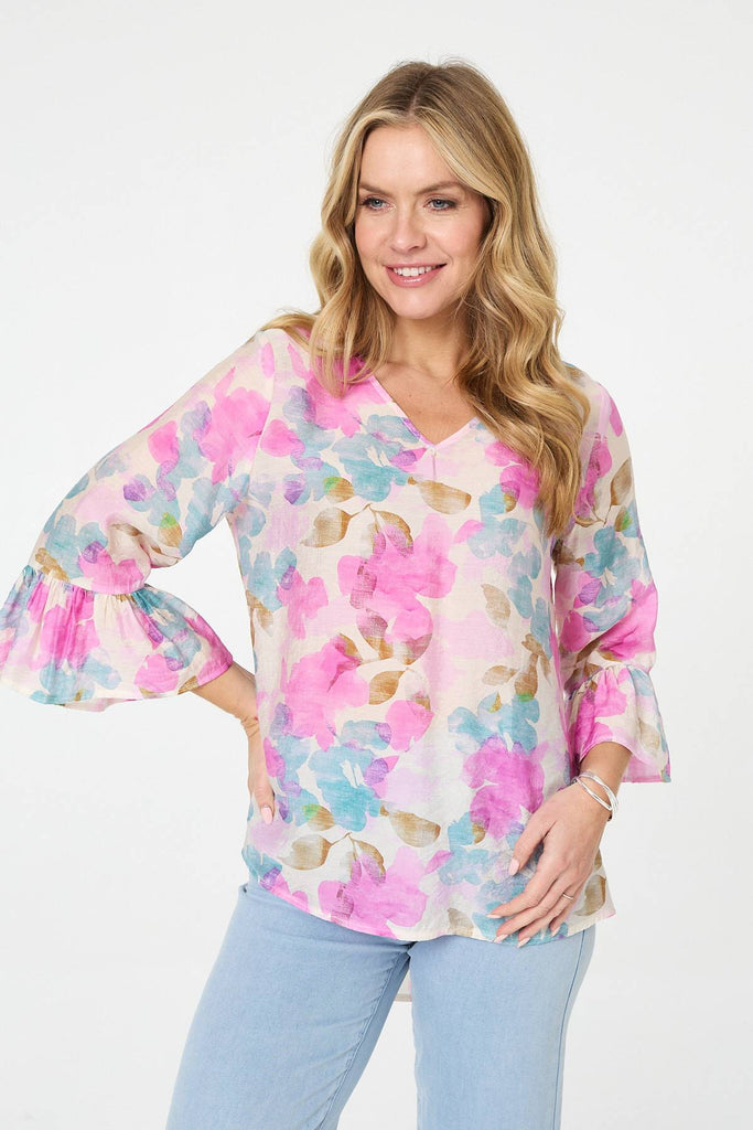 Pamela Petal Print Top