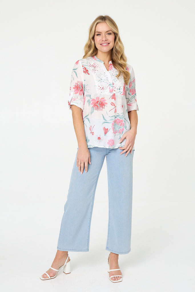 Gaynor Floral Pull-On Shirt
